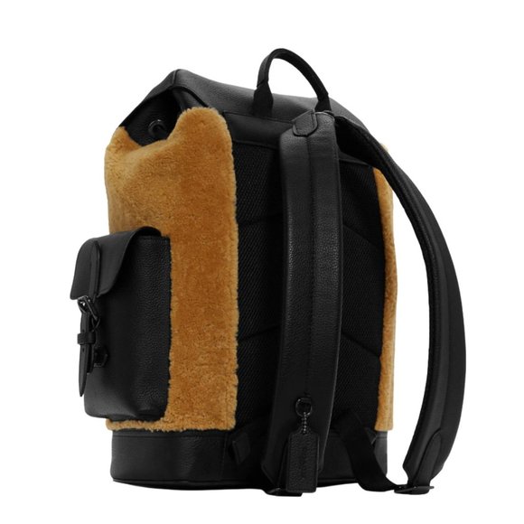 COACH Hudson Backpack in Gunmetal/Light Camel Black - Picture 2 of 4